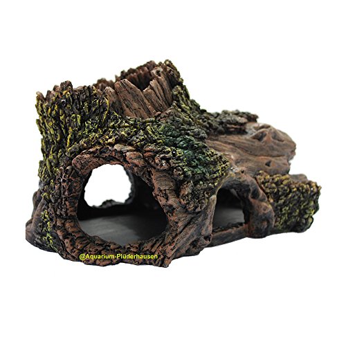 Terrarium/Aquarium Dekoration, Deko Baumstamm, Wurzelhöhle, Reptilienversteck 27×17,5×15 cm - 2