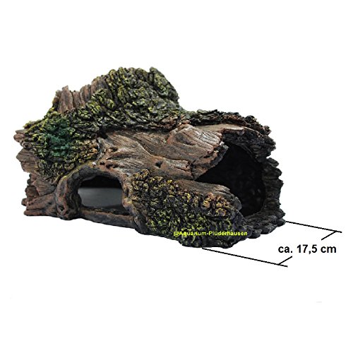 Terrarium/Aquarium Dekoration, Deko Baumstamm, Wurzelhöhle, Reptilienversteck 27×17,5×15 cm - 5