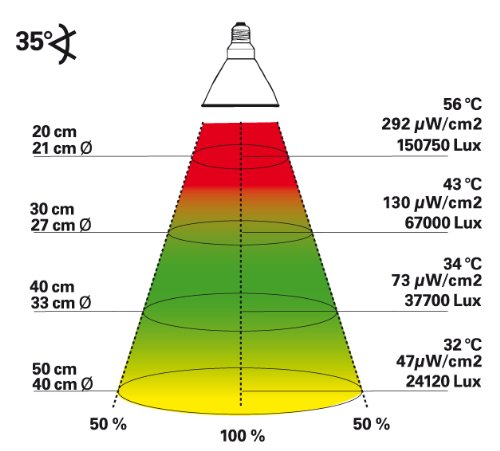 Lucky Reptile BSD-70 Bright Sun UV Desert, 70 W, Metalldampflampe für E27 Fassung mit UVA und UVB Strahlung - 3