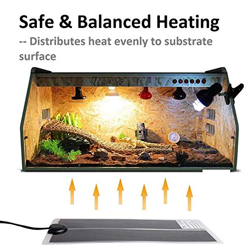 Heizmatte Terrarium Reptilienheizmatte 5W/7W/14W/20W Wasserdichtes, sicheres, einstellbares Vivarium Pet Tank Warmer Mat Pad mit Temperaturregelung (14w(28 * 28cm)) - 5