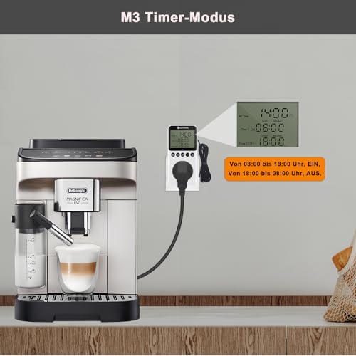 KETOTEK Steckdose Thermostat mit Tag Nacht Zeitschaltuhr, Digital Temperaturregler Steckdose 230V mit Fühler, Heizung Kühlung Temperaturschalter Timer für Terrarium Reptilien - 5