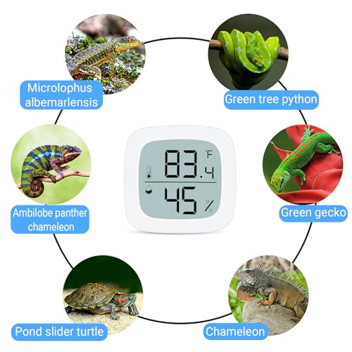 Reptilie Thermometer Aggforbl LCD Hochpräzise Digitalaes Reptilien Terrarium Thermometer Hygrometer - 6