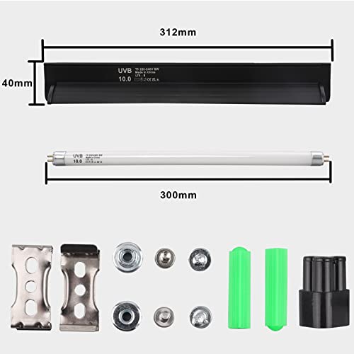 DERNORD T5 UVB Reptile Leuchte Combo Kit Uvb Bulb Reptile Zubehör für Bartige Drachenschildkröte 10.0 8W - 2