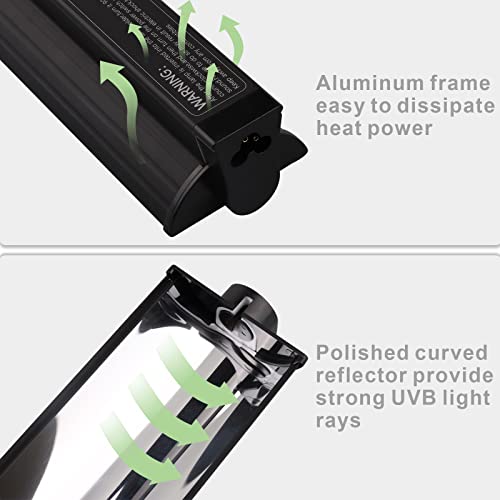 DERNORD T5 UVB Reptile Leuchte Combo Kit Uvb Bulb Reptile Zubehör für Bartige Drachenschildkröte 10.0 8W - 5
