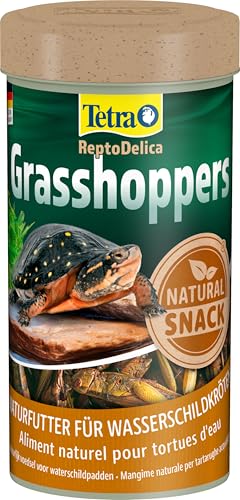 Tetra ReptoDelica Grasshoppers Schildkröten-Futter – Naturfutter aus getrockneten Heuschrecken, 250 ml Dose - 11