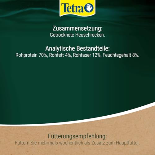 Tetra ReptoDelica Grasshoppers Schildkröten-Futter – Naturfutter aus getrockneten Heuschrecken, 250 ml Dose - 13