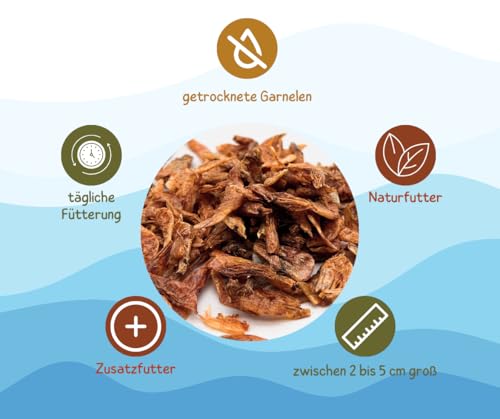 Garnelen (River Shrimps) Koifutter, Reptilienfutter von Warnick´s Tierfutterservice (5.000ml) - 2