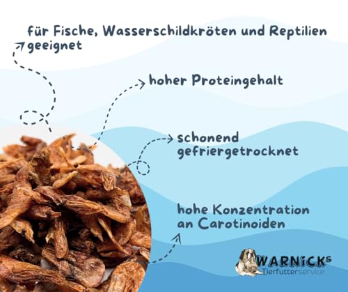 Garnelen (River Shrimps) Koifutter, Reptilienfutter von Warnick´s Tierfutterservice (5.000ml) - 4