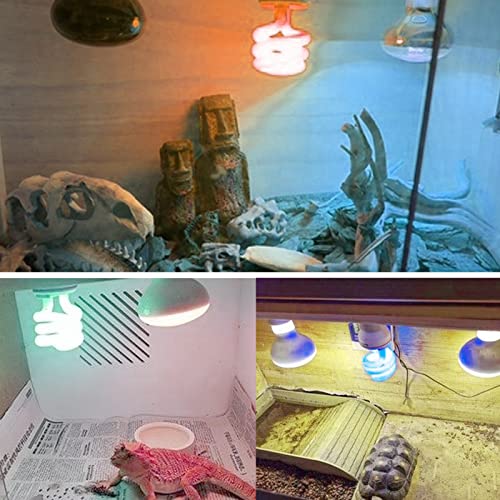 DERNORD UV Lampe Terrarium - UVB und UVA Light Bulb Tiere Kompaktlampe für Wellensittich Leopardgecko Schildkröten Wärmelampe 10.0 13 Watt - 7