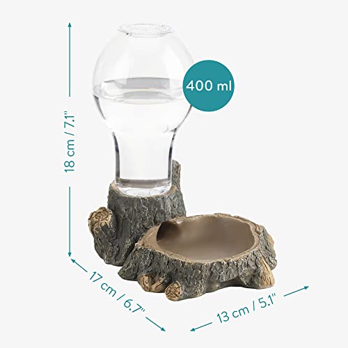 Navaris 400ml Schildkröten Wasserschale - Wasserspender für Reptilien - Wasser Tränke Trinkschale für u.a. Eidechse Schildkröte Gecko Schlange - 5